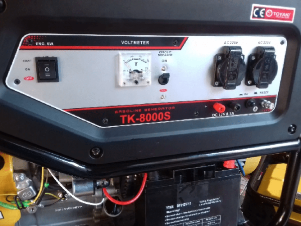 Generador bencinero monofásico Toyaki TK 8000S 6.500 watts - Imagen 2